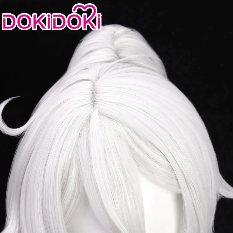 【Ready For Ship】DokiDoki Game Honkai Impact 3 Cosplay Herrscher Of Finality Kiana Kaslana Cosplay Wig/ Earring  Long Straight Silver/Purple Gradient Hair Ear Clip - Image 3