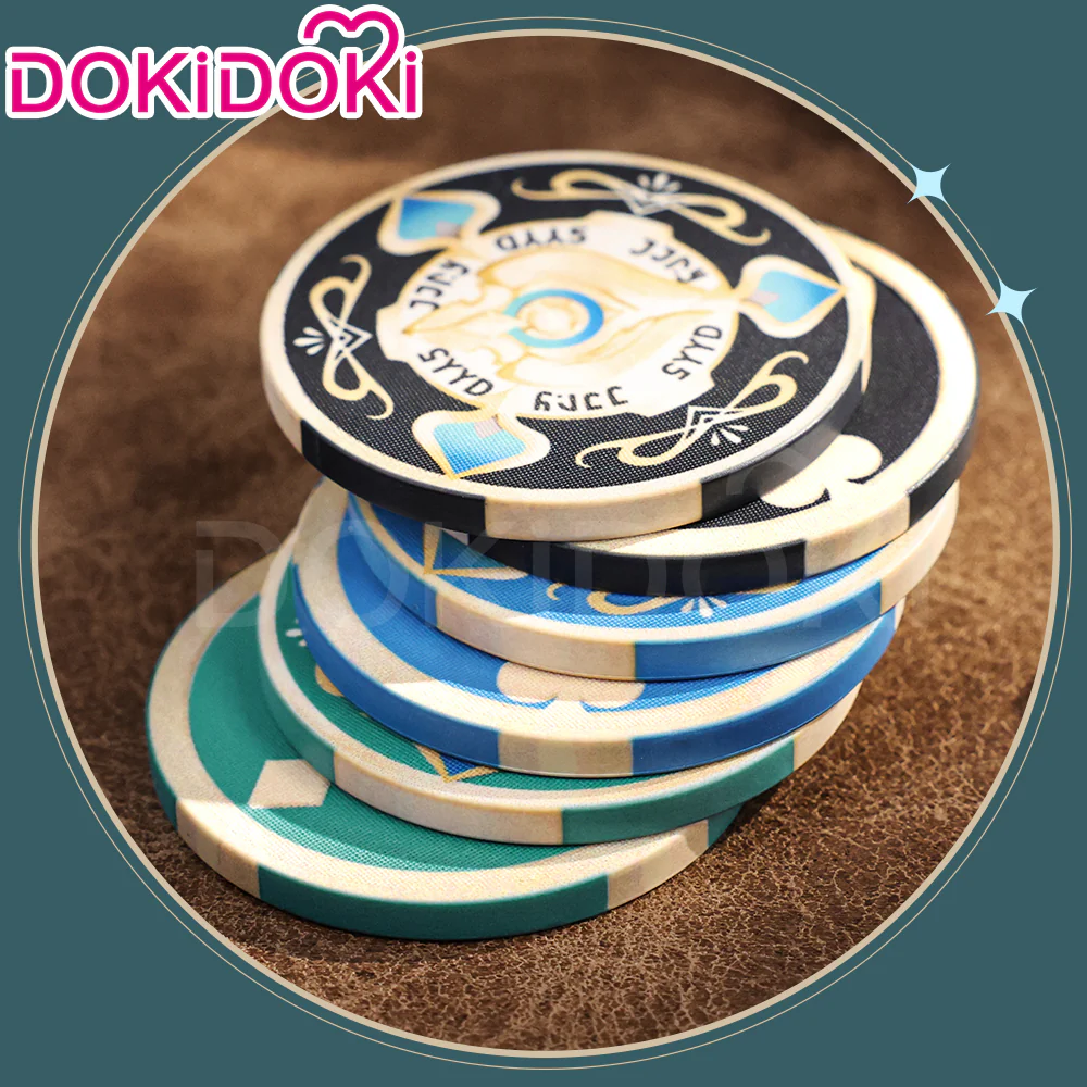 【Partially Ready For Ship】DokiDoki Game Honkai: Star Rail Cosplay Aventurine Bargaining Chip Props Accessory Coin / Dice - Image 7