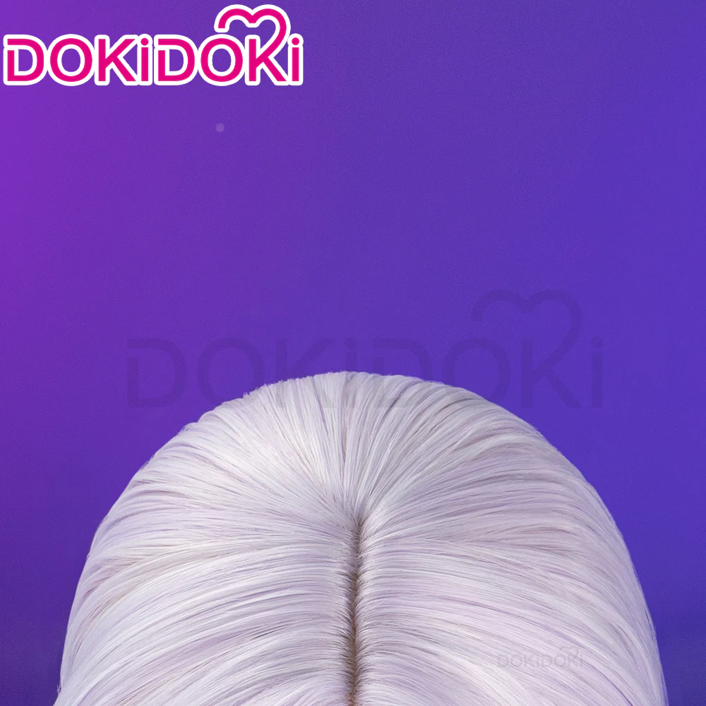 DokiDoki Game Honkai: Star Rail Cosplay Black Swan Wig Long White Purple Hair - Image 4