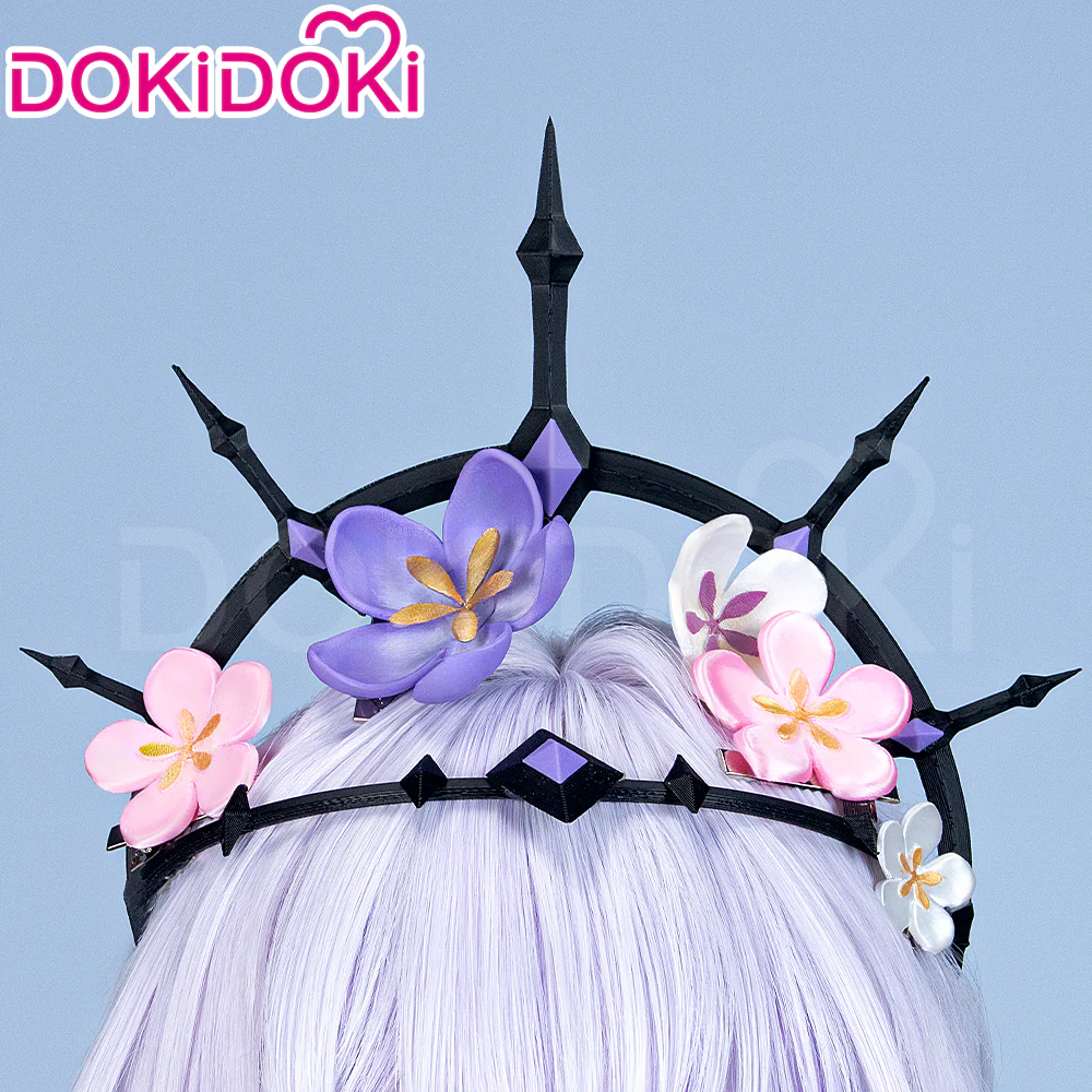 【Ready For Ship】DokiDoki Game Honkai: Star Rail Cosplay Castorice Cosplay Wig / Headwear Ears / Earrings Ear Clips Ear Accessories  Long Straight Purple Hair Twin Ponytails - Image 10