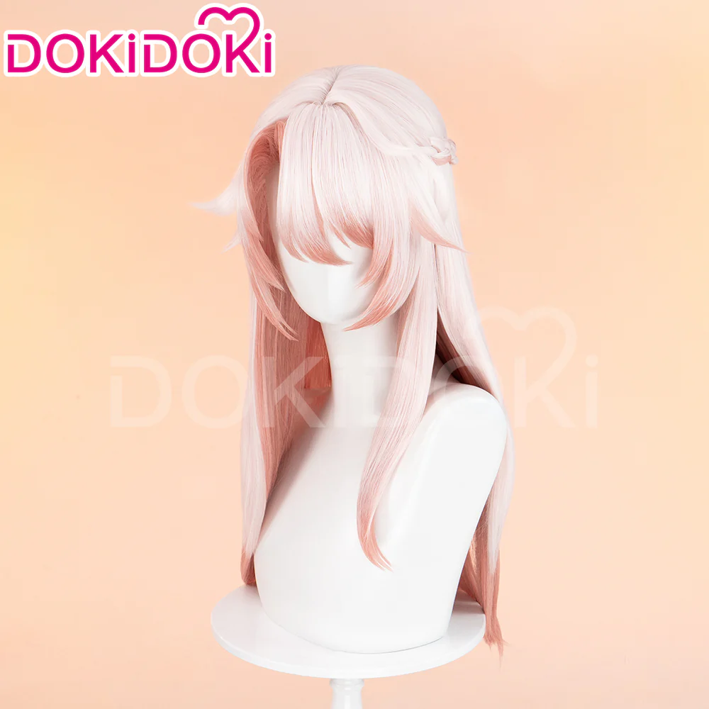 【Ready For Ship】DokiDoki Game Honkai: Star Rail Cosplay Jiaoqiu Wig Long Straight Pink Hair / Ear / Tial  Jiao Qiu - Image 3