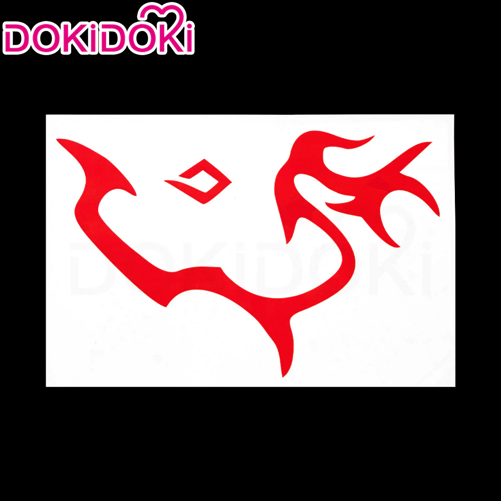 【Ready For Ship】DokiDoki Game Honkai: Star Rail Cosplay Mydei Wig / Tattoo Long Curly Golden Orange Gradient Hair - Image 10
