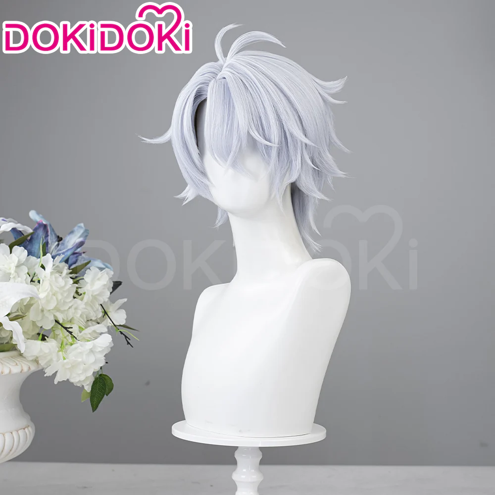 【Partially Ready For Ship】DokiDoki Game Honkai: Star Rail Cosplay Phainon Wig / Weft / Tattoo / Ear Clips Short Straight Silver Hair Darkening - Image 10