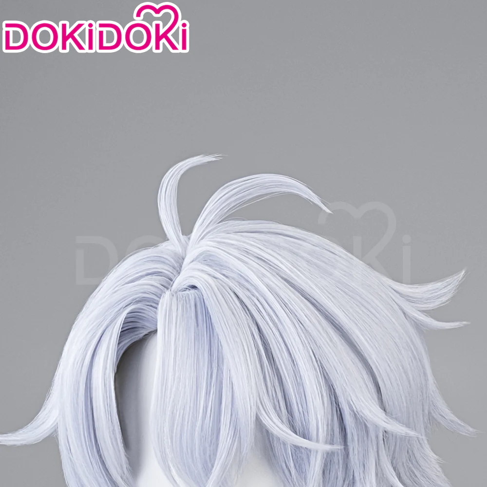 【Partially Ready For Ship】DokiDoki Game Honkai: Star Rail Cosplay Phainon Wig / Weft / Tattoo / Ear Clips Short Straight Silver Hair Darkening - Image 11