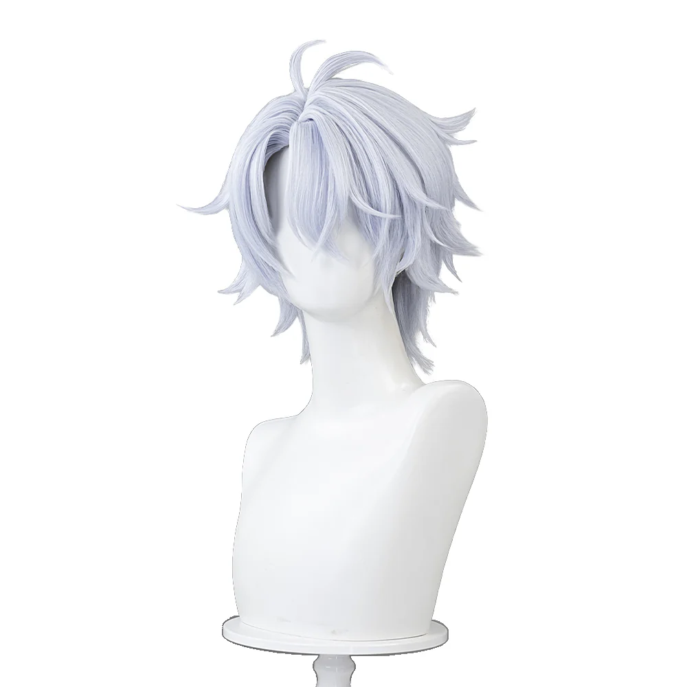 【Partially Ready For Ship】DokiDoki Game Honkai: Star Rail Cosplay Phainon Wig / Weft / Tattoo / Ear Clips Short Straight Silver Hair Darkening - Image 12