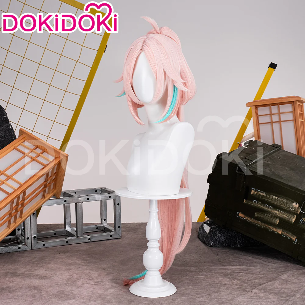【Ready For Ship】DokiDoki Game Honkai: Star Rail Cosplay Rappa Wig Long Straight Pink - Image 2