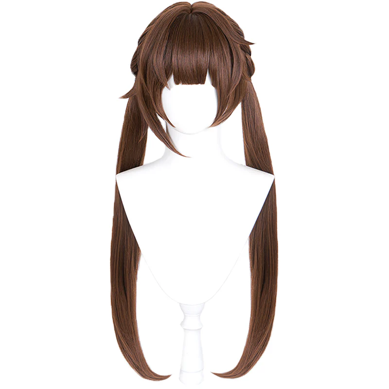 【Ready For Ship】DokiDoki Game Honkai: Star Rail Cosplay Sushang Cosplay Wig Long Brown Twin Tail - Image 5