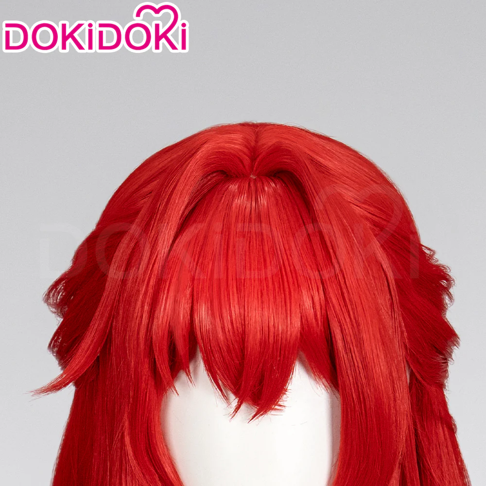 【Ready For Ship】DokiDoki Game Honkai: Star Rail Cosplay Tribios Cosplay Wig Long Red Hair - Image 4