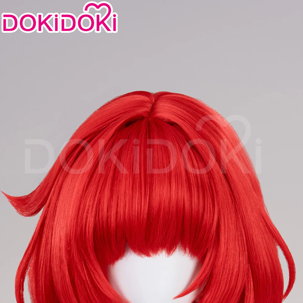 DokiDoki Game Honkai: Star Rail Cosplay Tribios Cosplay Wig Short Red Straight Wig - Image 12
