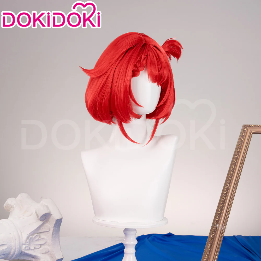 DokiDoki Game Honkai: Star Rail Cosplay Tribios Cosplay Wig Short Red Straight Wig - Image 16