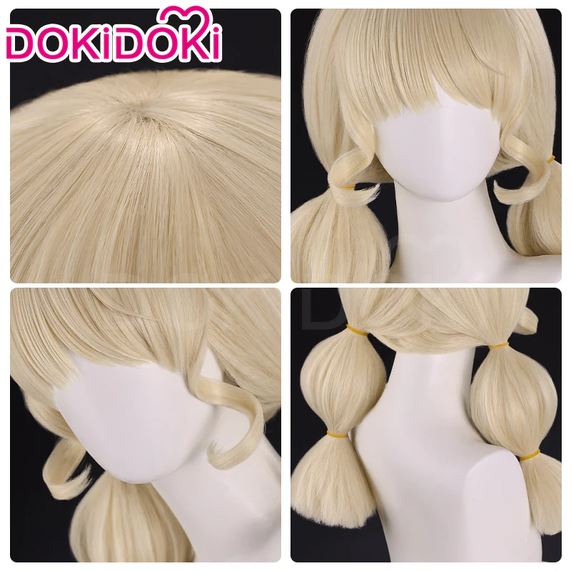 【Ready For Ship】DokiDoki Game Identity V Cosplay Cheerleader Lily Barriere Wig Long Straight Yellow Hair - Image 4