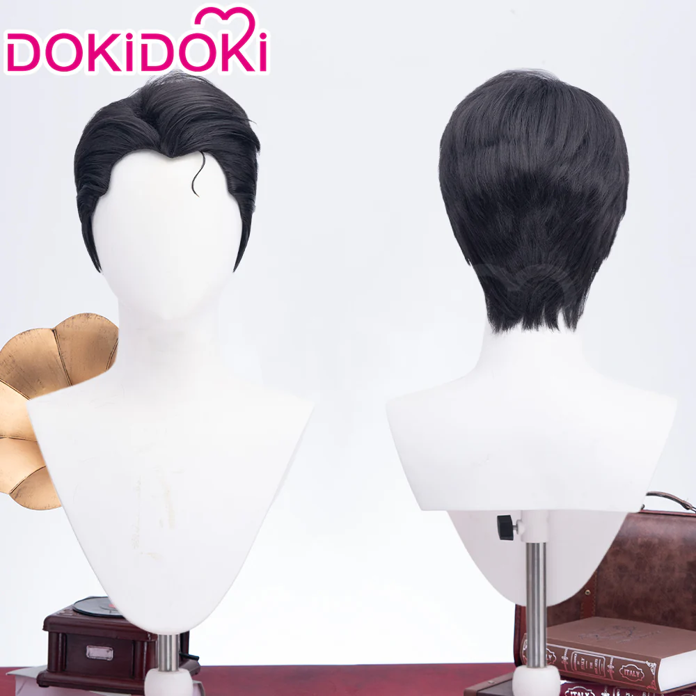 【Ready For Ship】DokiDoki Game Lord of the Mysteries Cosplay Dunn Smith Black Short Wig