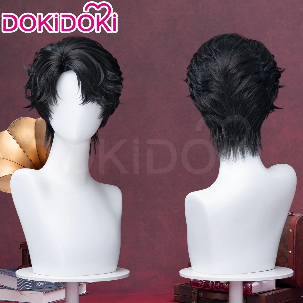 【Ready For Ship】DokiDoki Game Lord of the Mysteries Cosplay Klein Moretti Black Short Curly Wig - Image 6