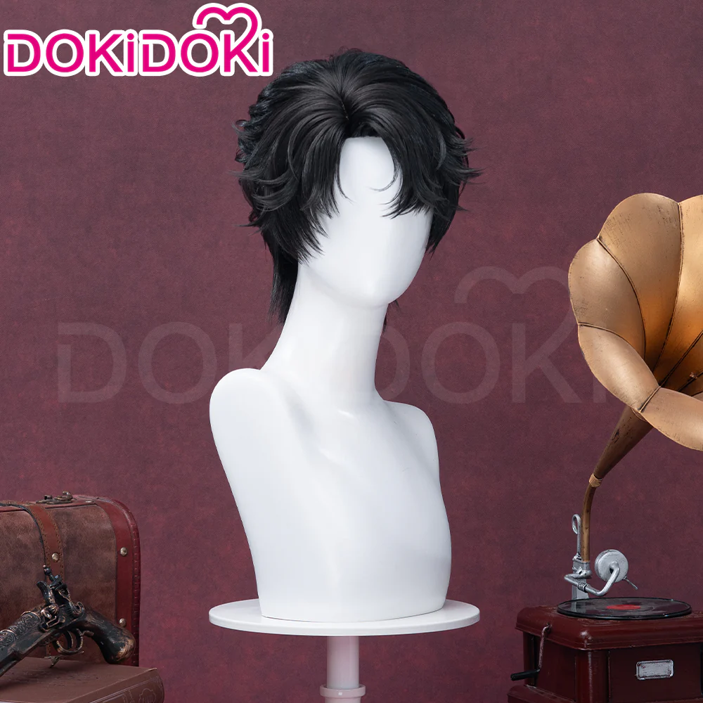 【Ready For Ship】DokiDoki Game Lord of the Mysteries Cosplay Klein Moretti Black Short Curly Wig - Image 7