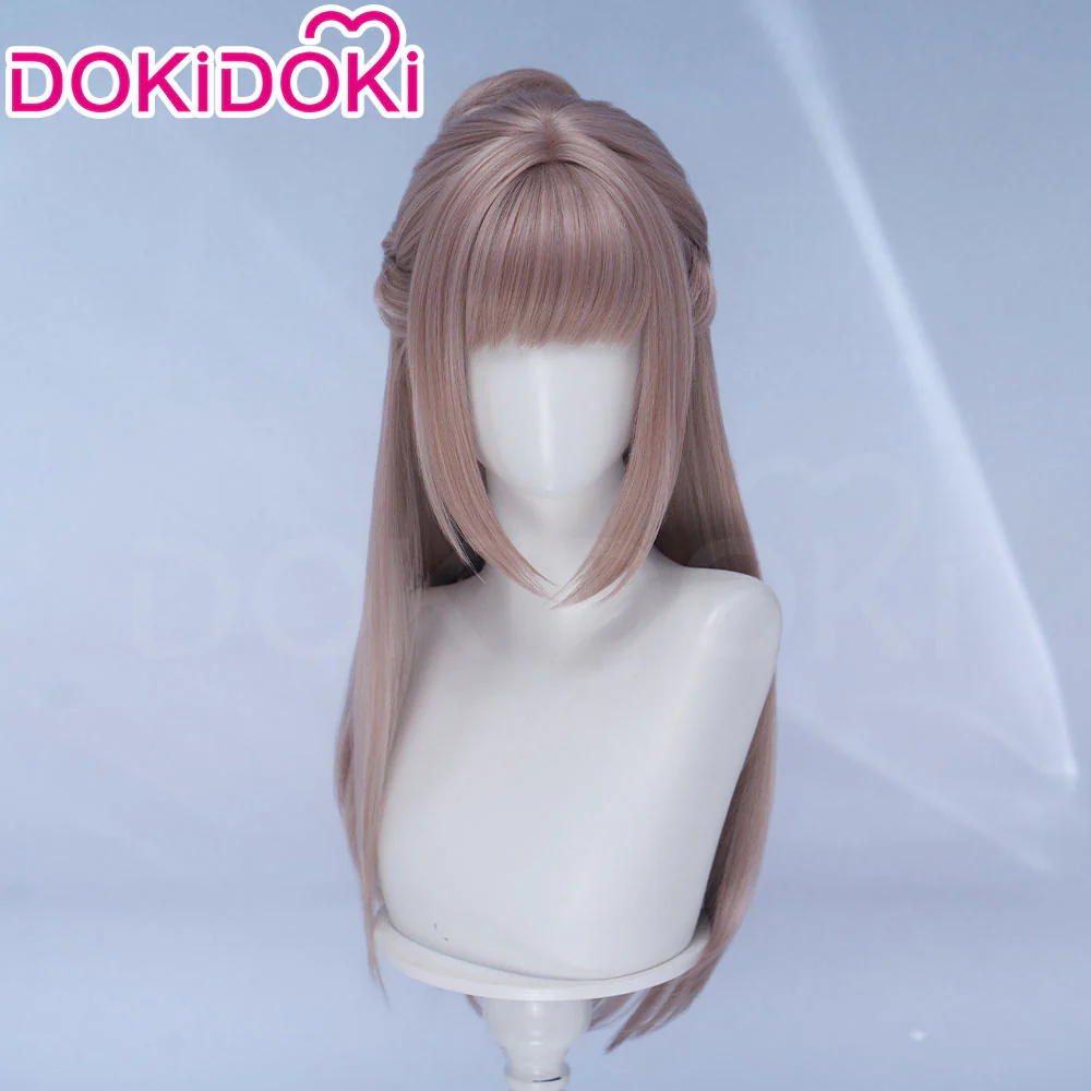 DokiDoki Game Love And Deepspace Cosplay Main Character Wig Long Straight Silver Milk Tea Brown Hair MC Scarlet Passion / Silverwing Fiend Sylus - Image 16