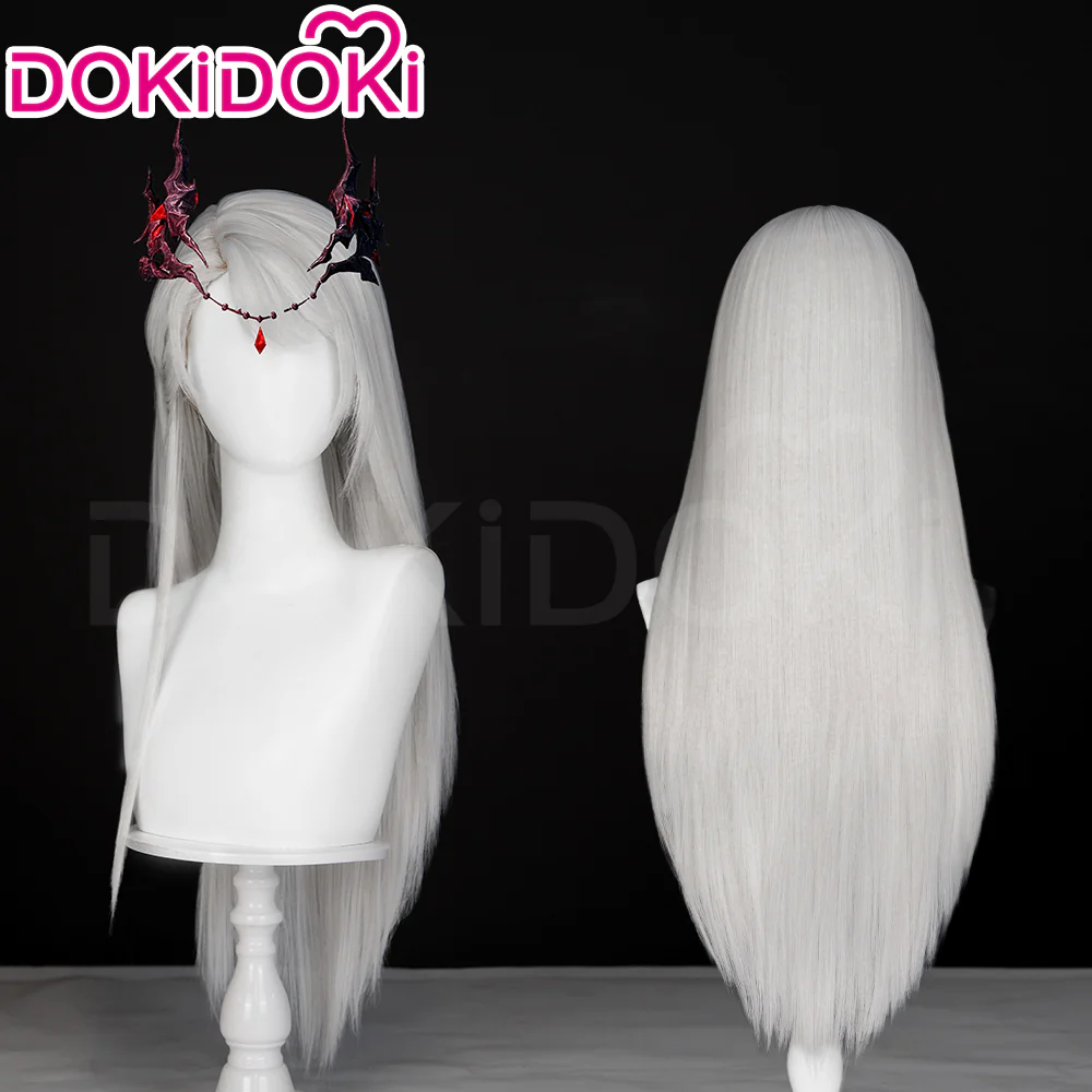 DokiDoki Game Love And Deepspace Cosplay Main Character Wig Long Straight Silver Milk Tea Brown Hair MC Scarlet Passion / Silverwing Fiend Sylus - Image 2