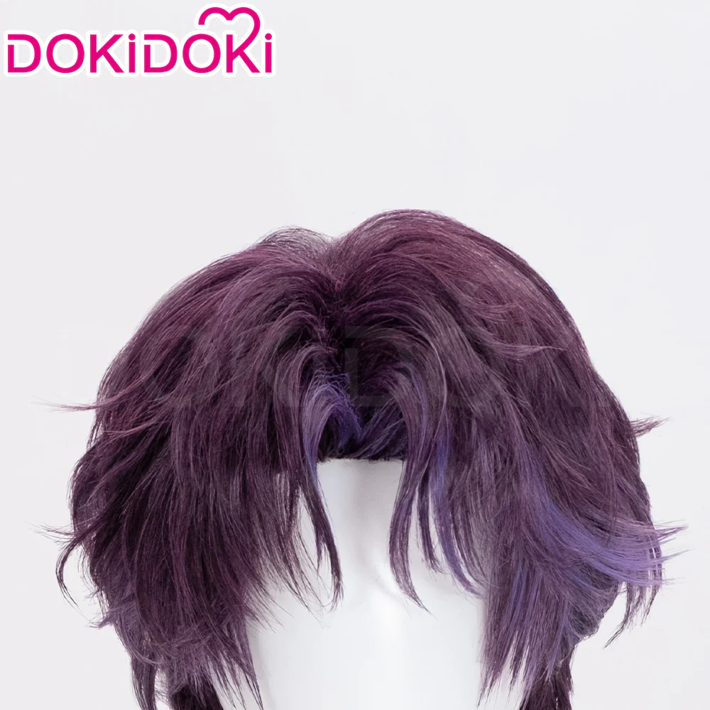 【Partially Ready For Ship】DokiDoki Game Love and Deepspace Cosplay Rafayel Wig / Ear Clip /  Necklace  Short Purple Hair Mullet Tidal Surge - Image 16