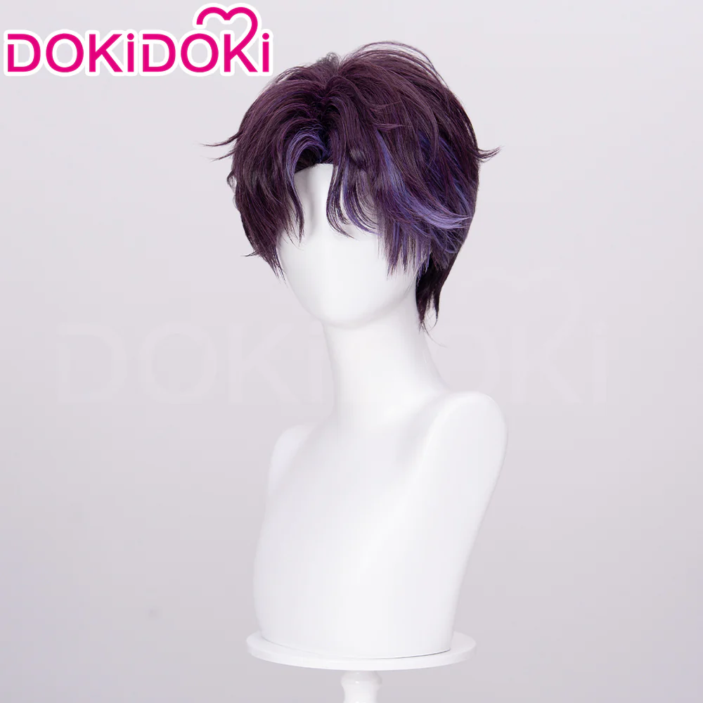 【Partially Ready For Ship】DokiDoki Game Love and Deepspace Cosplay Rafayel Wig / Ear Clip /  Necklace  Short Purple Hair Mullet Tidal Surge - Image 20