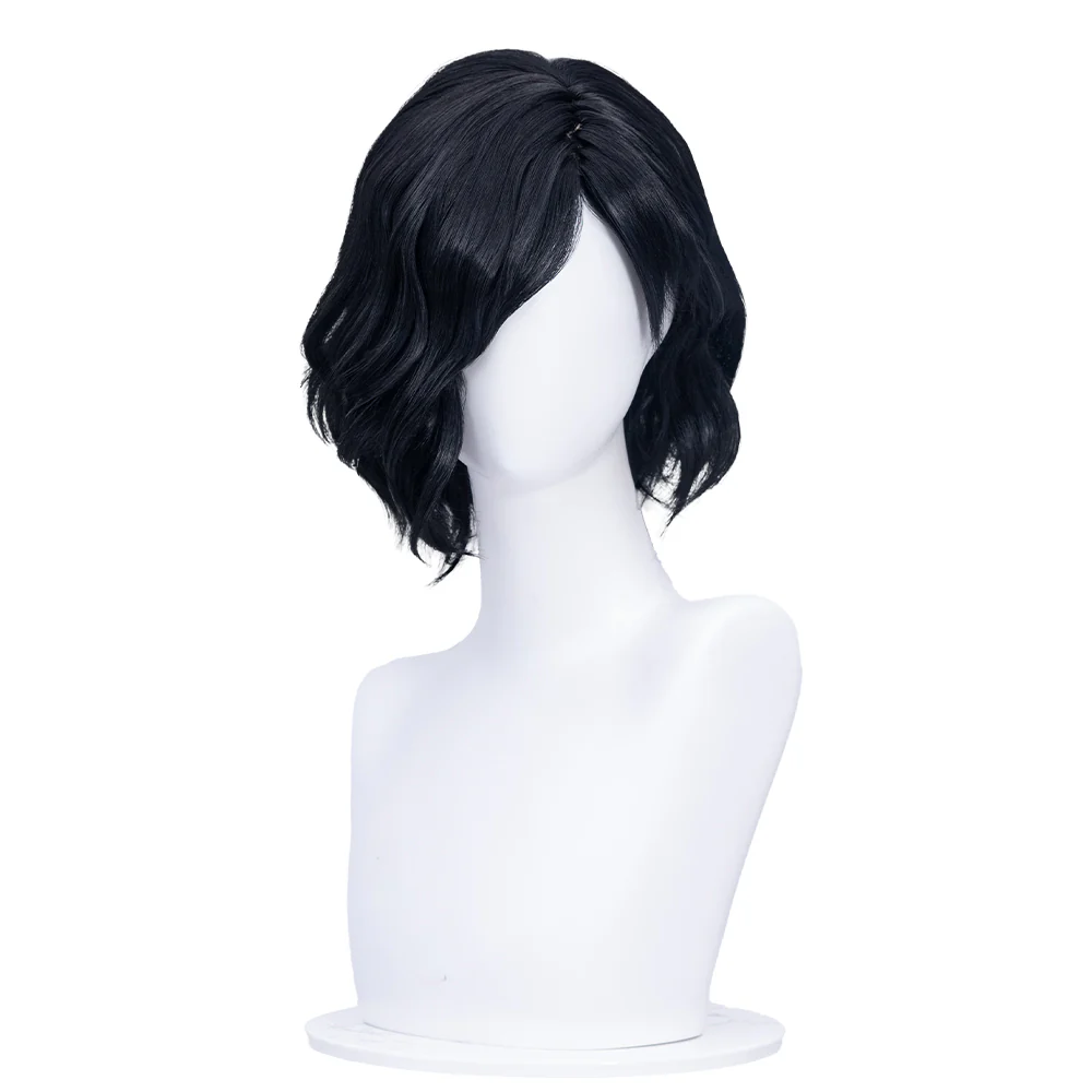 【Ready For Ship】DokiDoki Game Men Cosplay Wig Short Curly Black Hair - Image 5