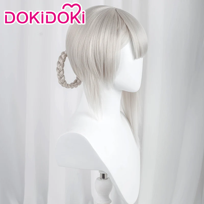【Ready For Ship】DokiDoki Game Cosplay Wig Women Long Silver Hair - Image 3
