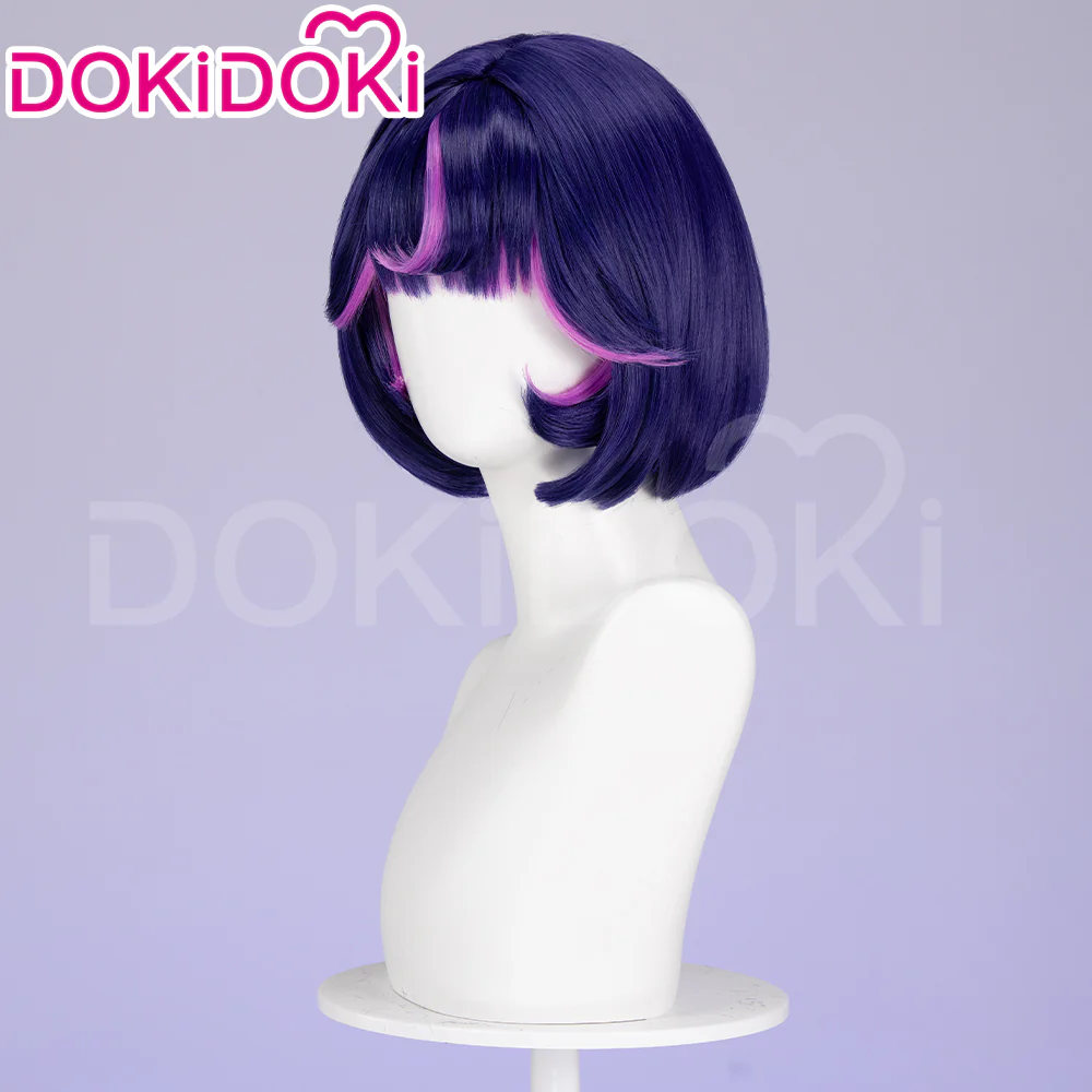 DokiDoki Game Cosplay Wig Short Purple Wig - Image 2