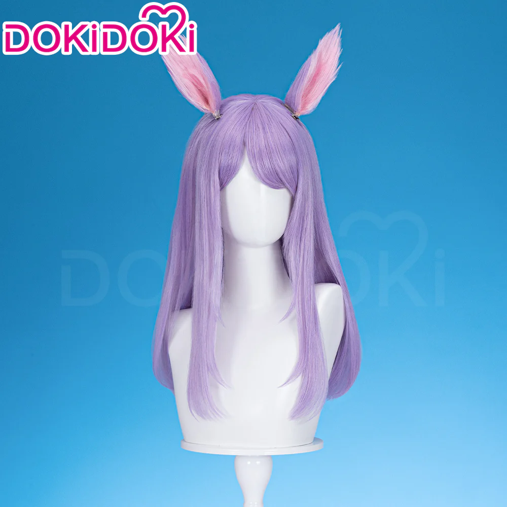【Ready For Ship】DokiDoki Game Cosplay Wig Long Straight Purple Hair - Image 2