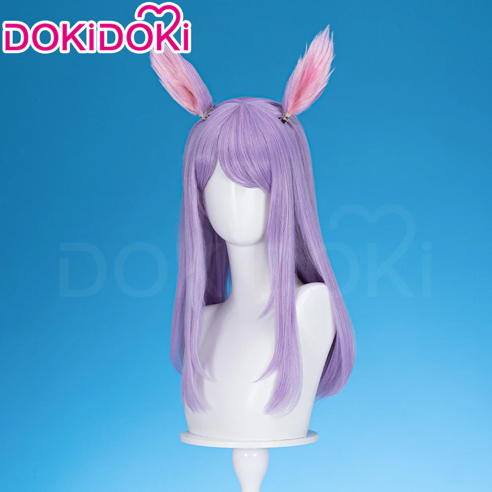 【Ready For Ship】DokiDoki Game Cosplay Wig Long Straight Purple Hair - Image 3