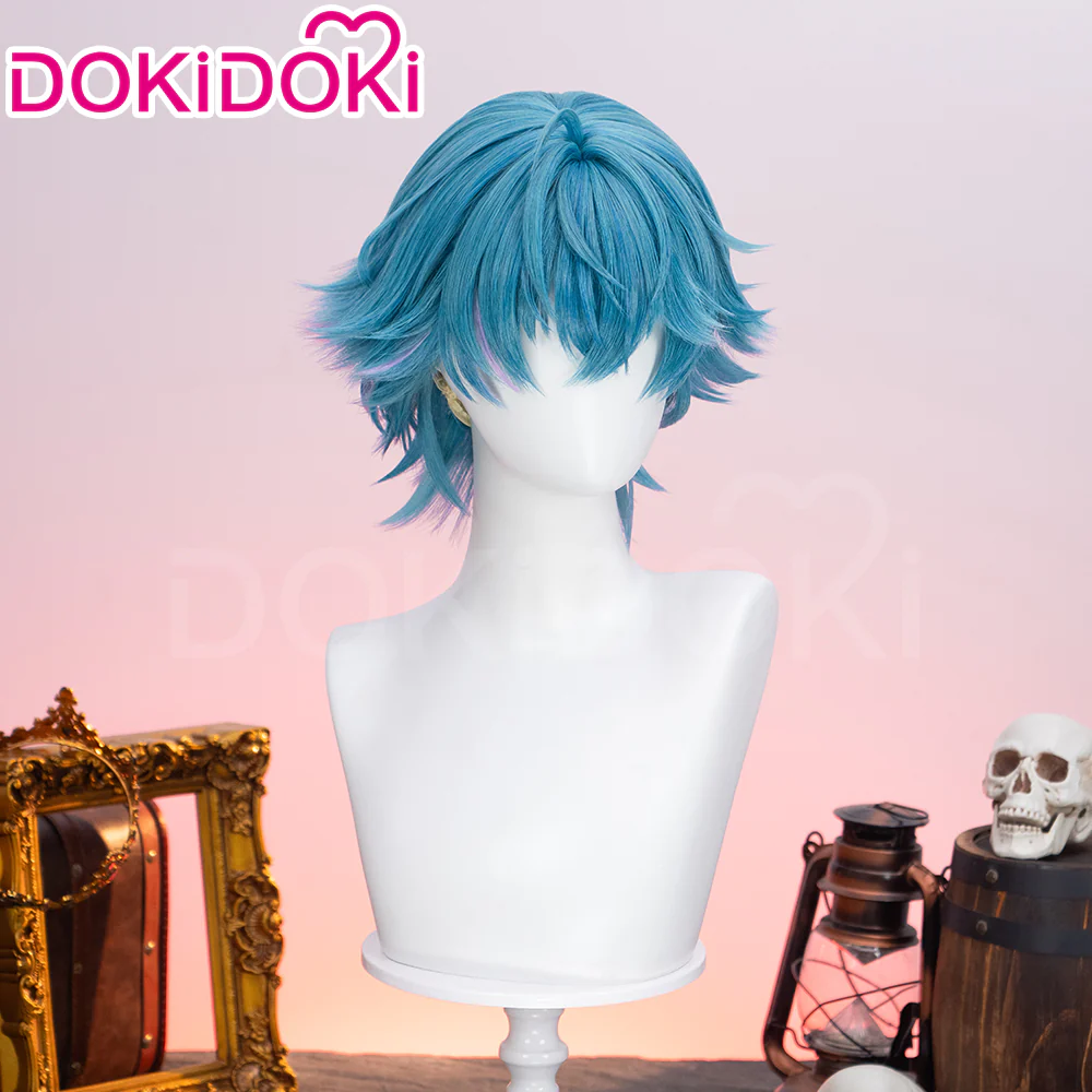 【Ready For Ship】DokiDoki Game Wuthering Waves Cosplay Brant Wig Short Blue Hair - Image 2
