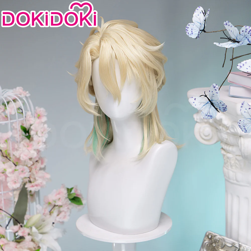【Ready For Ship】DokiDoki Game Wuthering Waves Cosplay Luuk Herssen Wig Long Blonde Light Green Hightlight Hair - Image 2