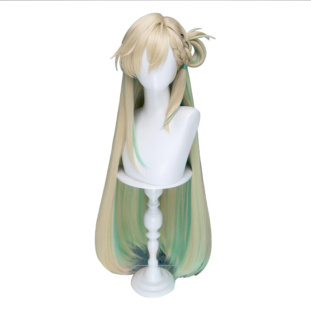 【Official Art Ver Ready For Ship】DokiDoki Game Wuthering Waves Cosplay Lynae Wig Long Straight Blonde Green Hightlight Hair - Image 15