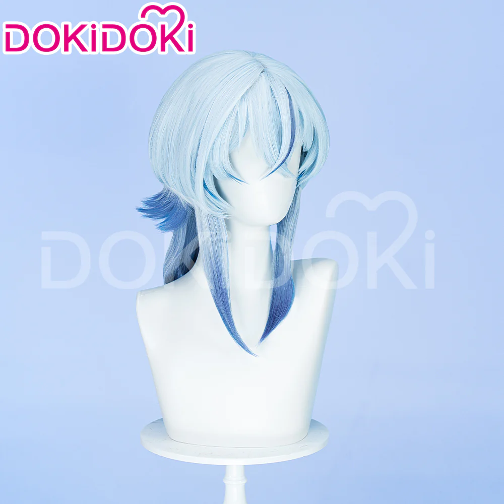 【Ready For Ship】DokiDoki Game Wuthering Waves Cosplay Shorekeeper Wig Straight Blue Women Hair - Image 3