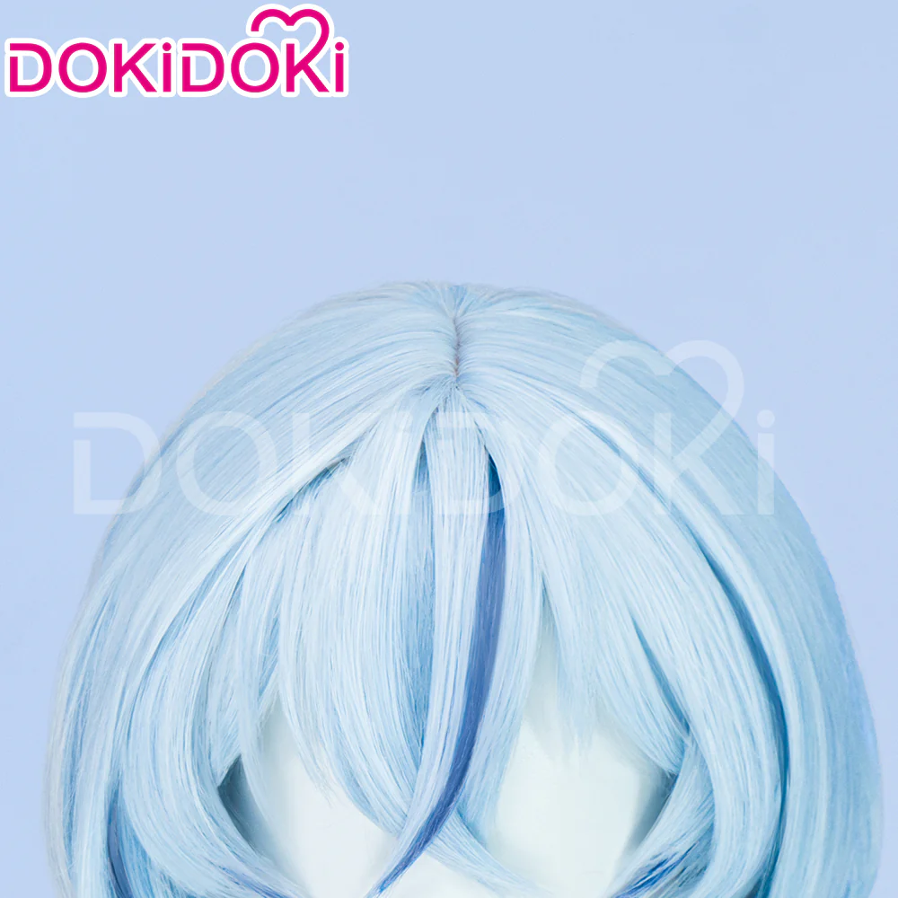 【Ready For Ship】DokiDoki Game Wuthering Waves Cosplay Shorekeeper Wig Straight Blue Women Hair - Image 4