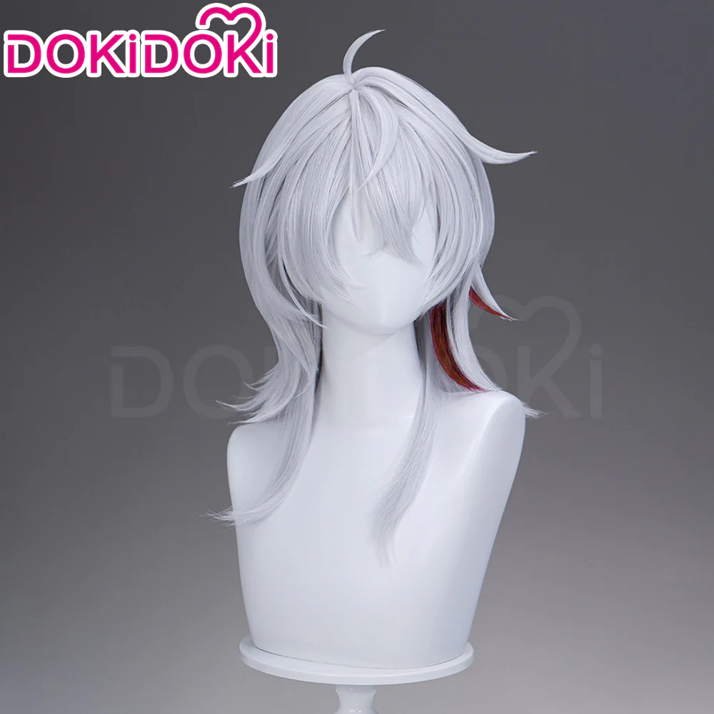 【Ready For Ship】DokiDoki Game Wuthering Waves Cosplay Zani Cosplay Wig / Horns / Earrings Ear Clips Ear Accessories Long Curly Silver Hair - Image 4