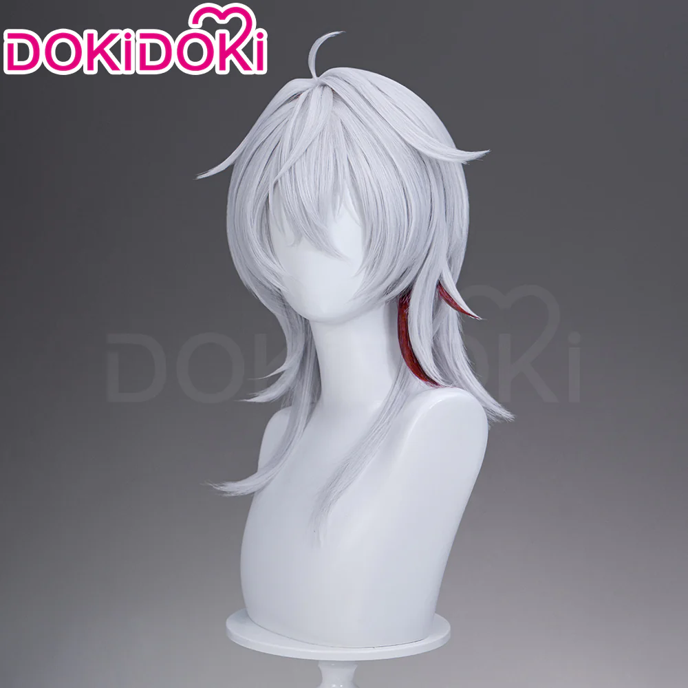 【Ready For Ship】DokiDoki Game Wuthering Waves Cosplay Zani Cosplay Wig / Horns / Earrings Ear Clips Ear Accessories Long Curly Silver Hair - Image 5