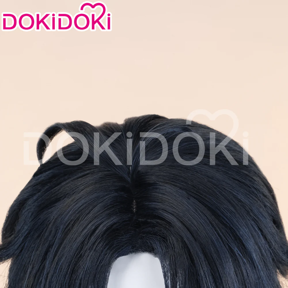 【Ready For Ship】DokiDoki Game Zenless Zone Zero Cosplay Asaba Yuma Wig / Choker / Earring / Ear Clip Short Straight Dark Blue Hair ZZZ Harumasa - Image 7