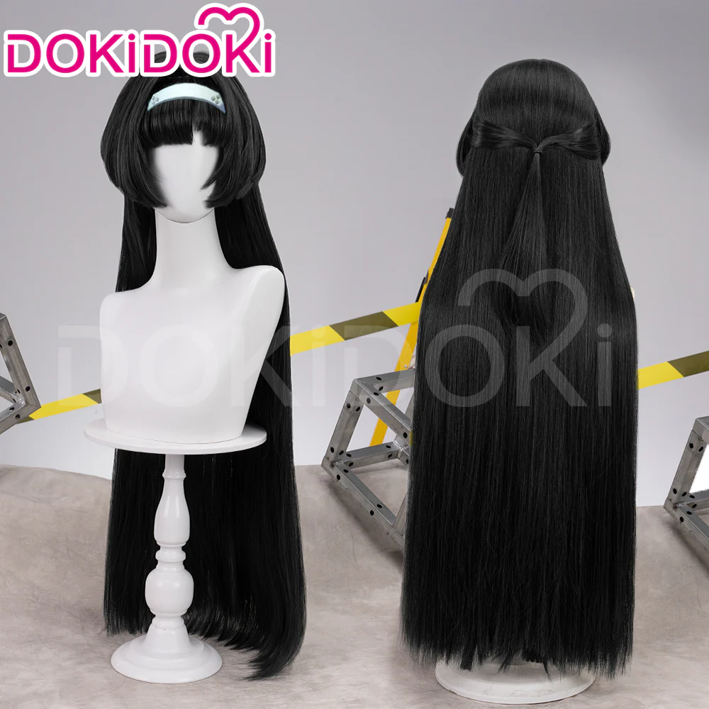 【Wig Ready For Ship】DokiDoki Game Zenless Zone Zero Cosplay Astra Yao Wig / Earrings / Ear Clips Long Straight Black / Green Hair ZZZ Yao Jiayin - Image 3