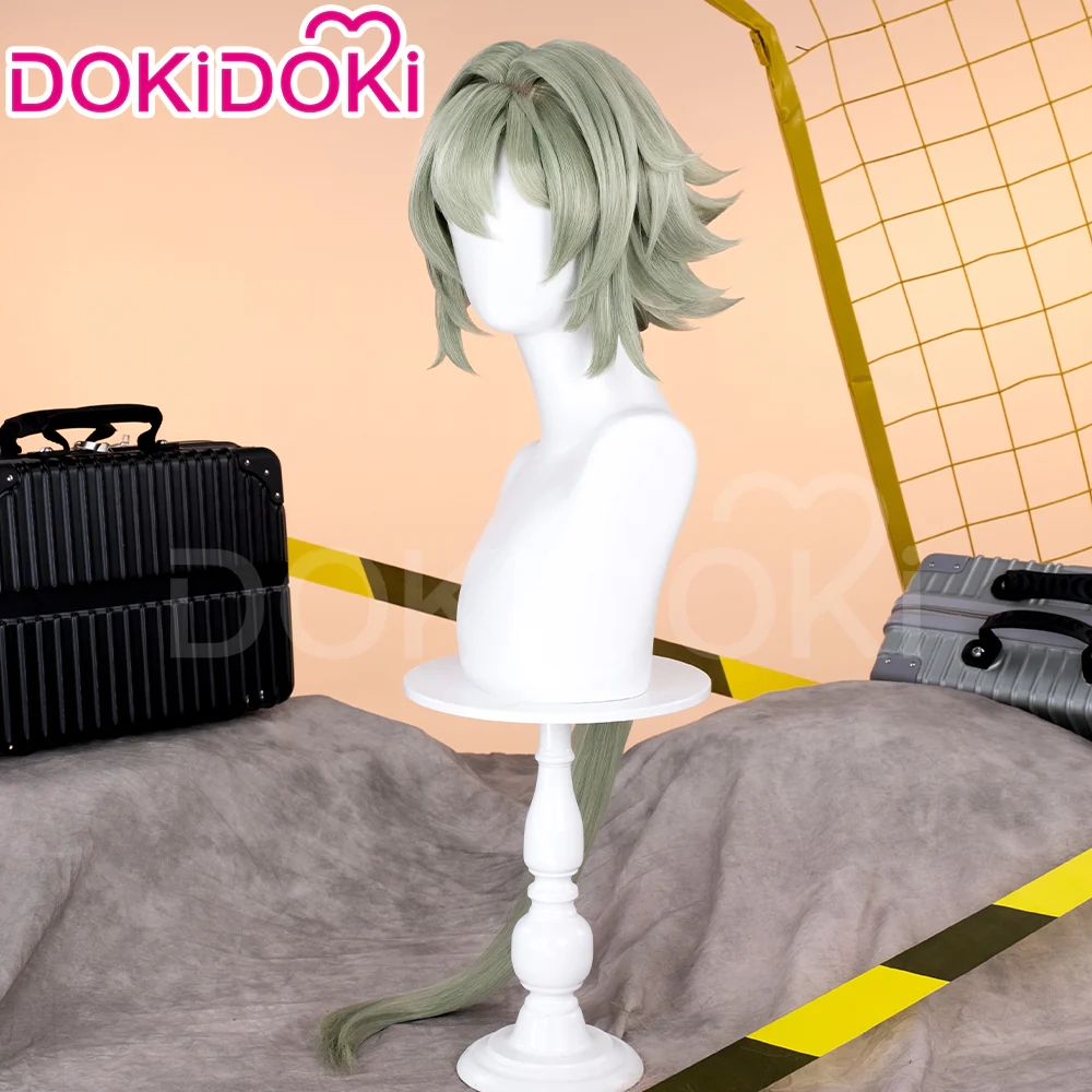 【Ready For Ship】DokiDoki Game Zenless Zone Zero Cosplay Caesar King Wig Long Straight Green Hair ZZZ - Image 2
