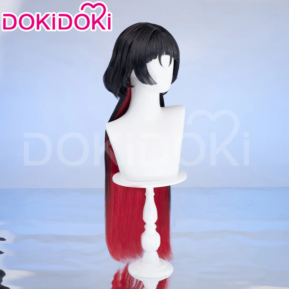 【Ready For Ship】DokiDoki Game Zenless Zone Zero Cosplay Jane Doe Wig / Nails /Weft Long Black Red Hair ZZZ - Image 4