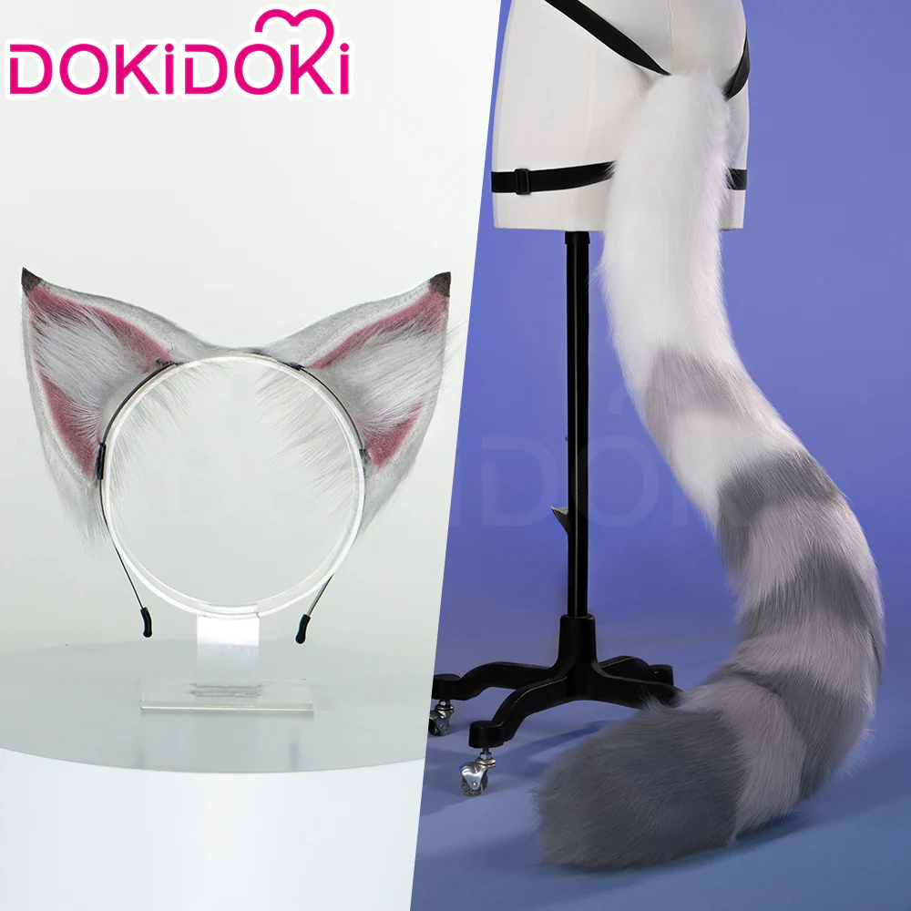 【Ready For Ship】DokiDoki Game Zenless Zone Zero Cosplay Seth Lowell Wig Short Straight Silver Hair / Ear / Tail ZZZ - Image 14