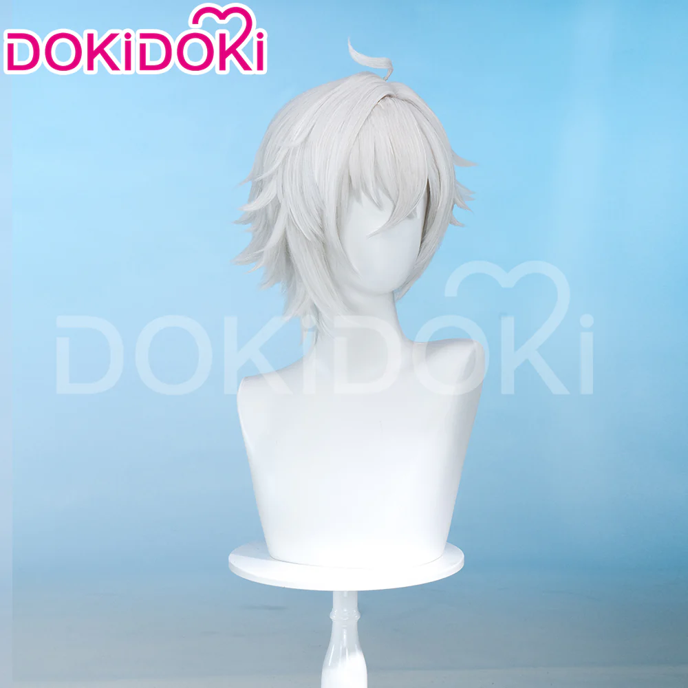 【Ready For Ship】DokiDoki Game Zenless Zone Zero Cosplay Seth Lowell Wig Short Straight Silver Hair / Ear / Tail ZZZ - Image 3
