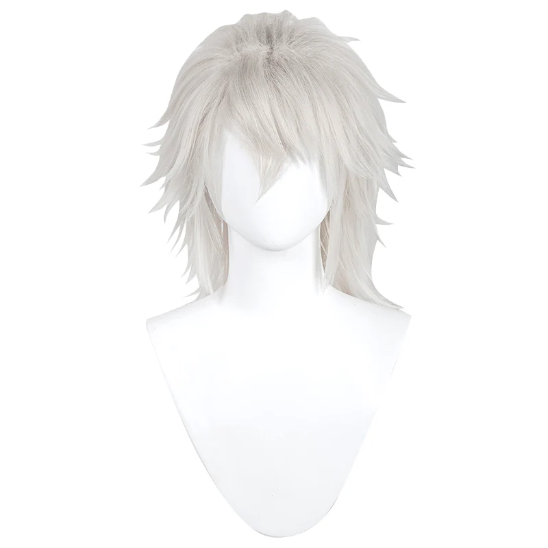 【Ready For Ship】DokiDoki Game Cosplay Wig Men Short Silver Hair Brother - Image 6