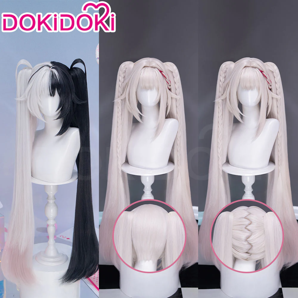 DokiDoki Honkai: Star Rail Cosplay Sparxie Wig Long Straight Silver Hair Twin Tails Sparkle SP Planarcadia - Image 2