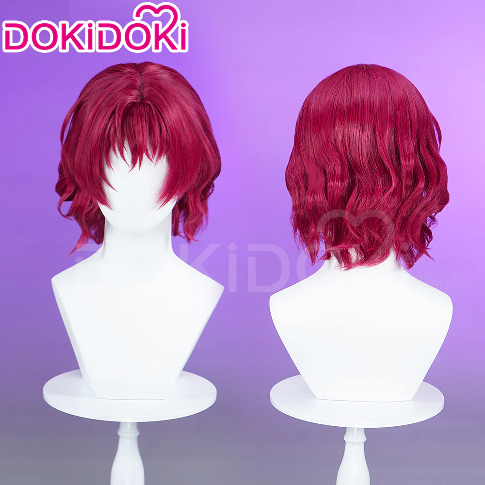 【Ready For Ship】DokiDoki Manga Akatsuki no Yona Cosplay Yona Wig Short Curly Red Hair