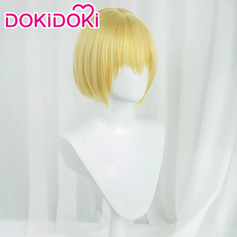 【Ready For Ship】DokiDoki Manga Anime Cosplay Wig / Earring Accessory Short Yellow - Image 3