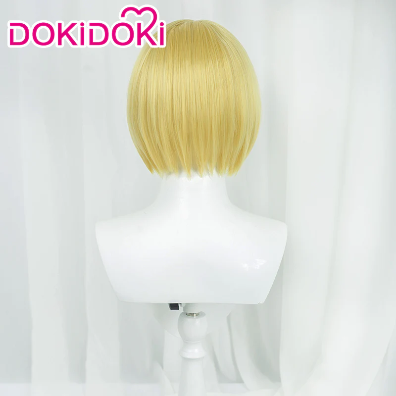 【Ready For Ship】DokiDoki Manga Anime Cosplay Wig / Earring Accessory Short Yellow - Image 4