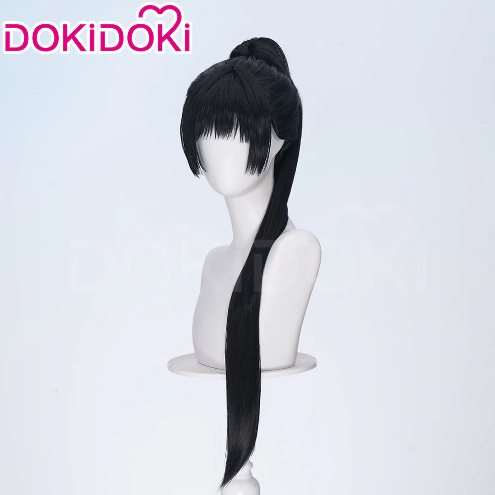 【Ready For Ship】DokiDoki Manga Anime I Want to Love You Till Your Dying Day Cosplay Lizzy Seiran Wig Long Straight Black Hair Ponytail - Image 2