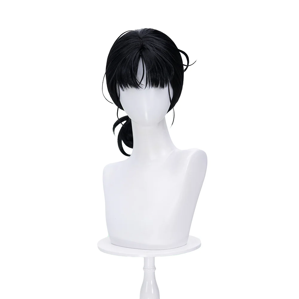 【Ready For Ship】DokiDoki Manga The Guy She Was Interested In Wasn't a Guy at All Cosplay Mitsuki Koga Cosplay Wig Long Light Black Bun Hair Green Yuri - Image 5