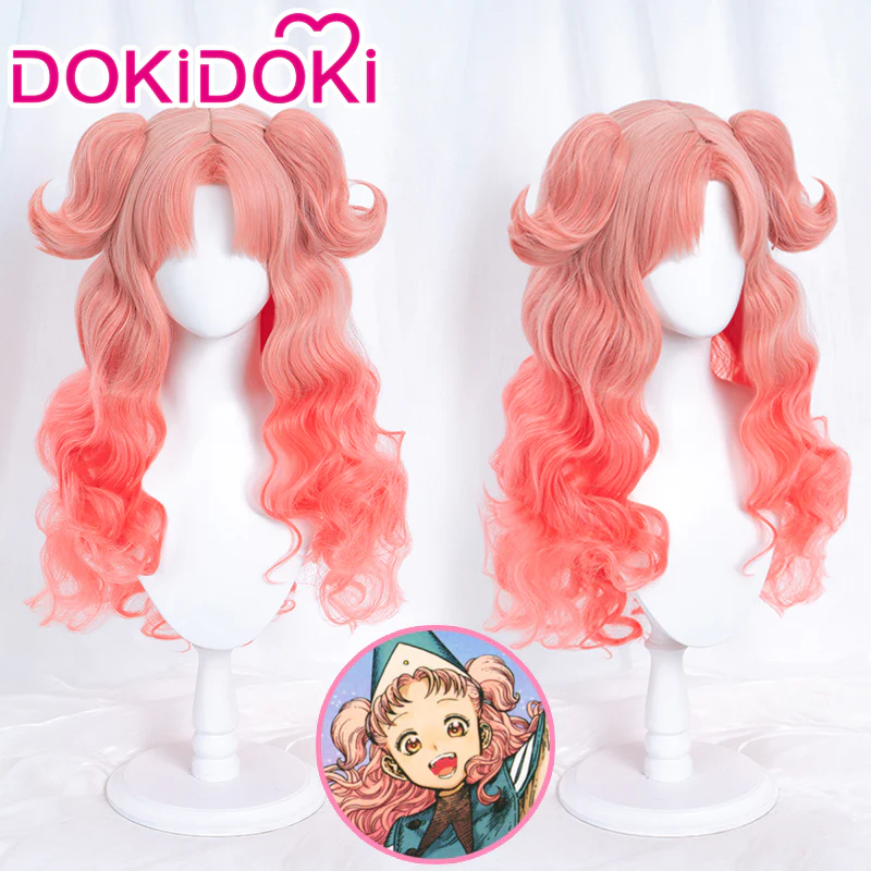 【Ready For Ship】DokiDoki Manga Witch Hat Atelier Cosplay Tetia Cosplay Wig Long Curly Pink - Image 3