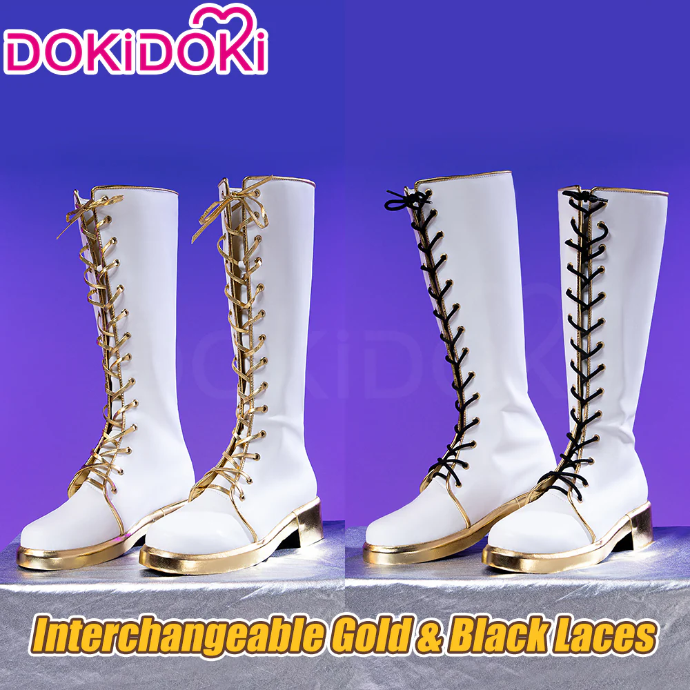 DokiDoki Movie Anime KPOP KILLER Cosplay White Shoes  GOLD  SERIES / WHITE SERIES - Image 2