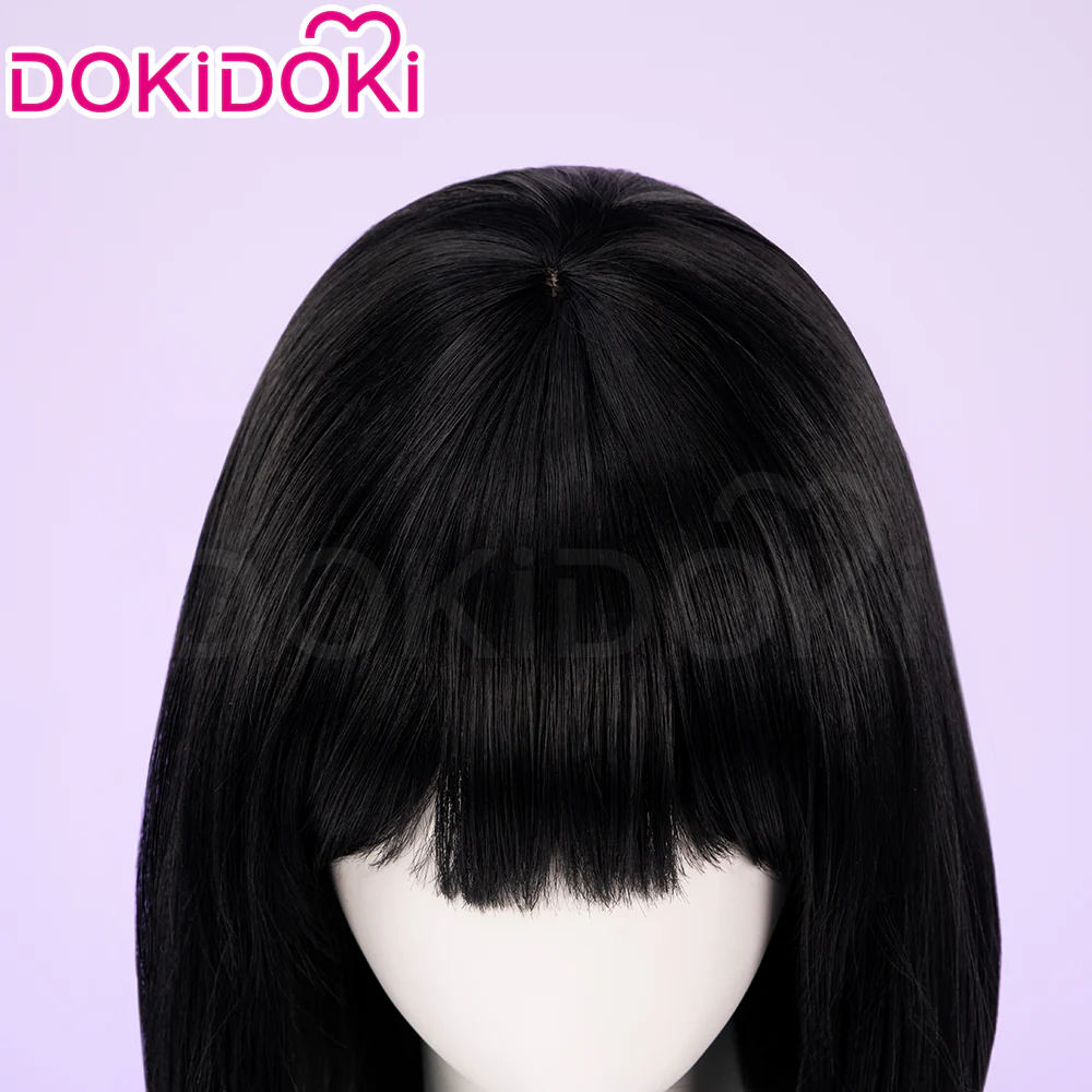 【Partially Ready For Ship】DokiDoki Music Video Cosplay Wig Short Black / Green Rendering Straight Hair / Earring - Image 4